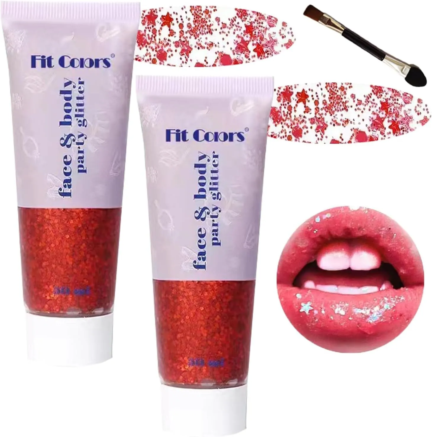Body Face Chunky Glitter Gel: Pink White Silver Face Sparkles Glitter Gel Makeup for Singer Concerts Disco Festival Rave Accessories 150Ml Chunky Sequins Mermaid Face Body Hair Glitter Gel