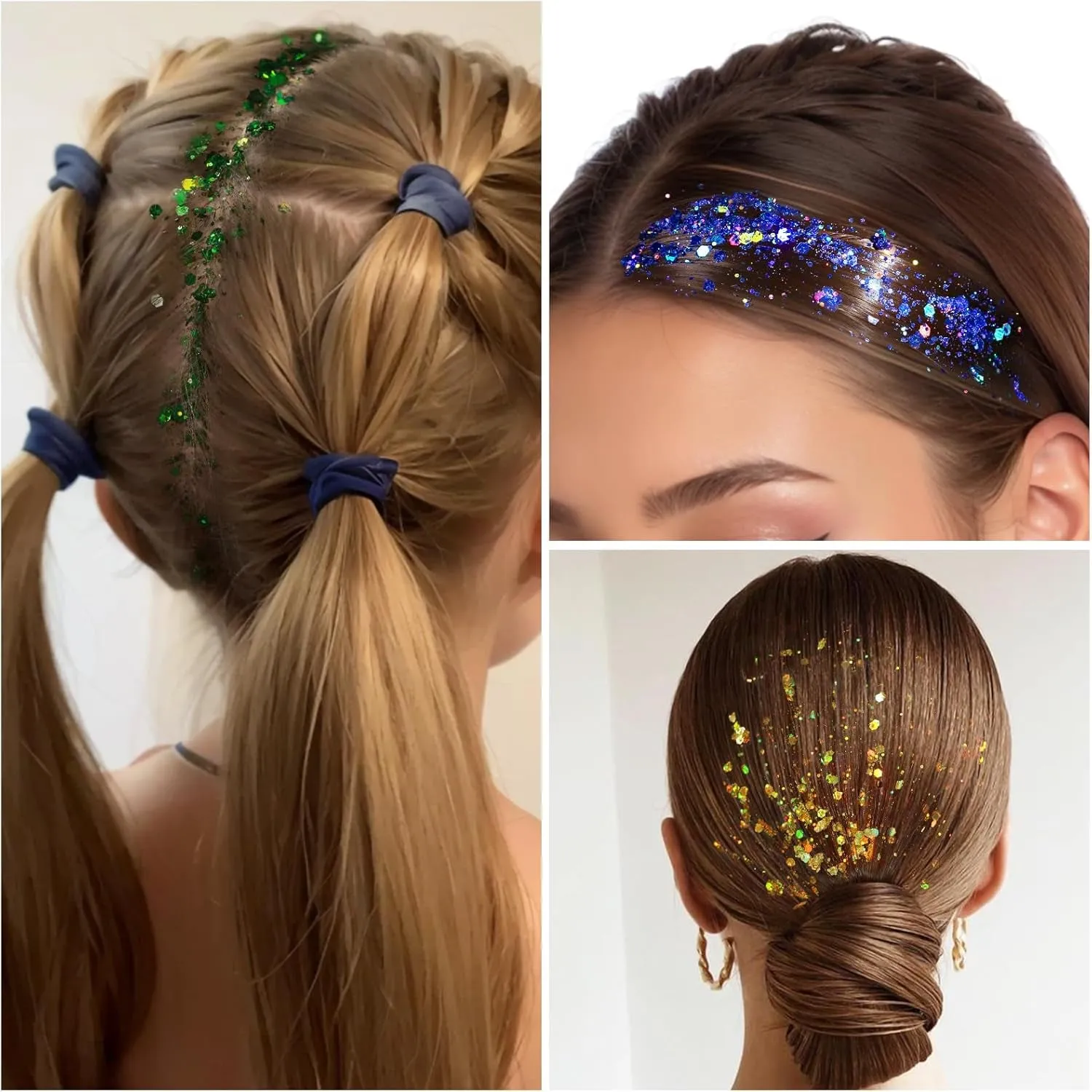 Body Glitter Face Glitter Makeup Festival Glitter Gel, 12 Colors Face and Body Glitter Gel, Hair Glitter Gel, Glitter Gel Makeup, Glitter for Face and Hair, Body Makeup