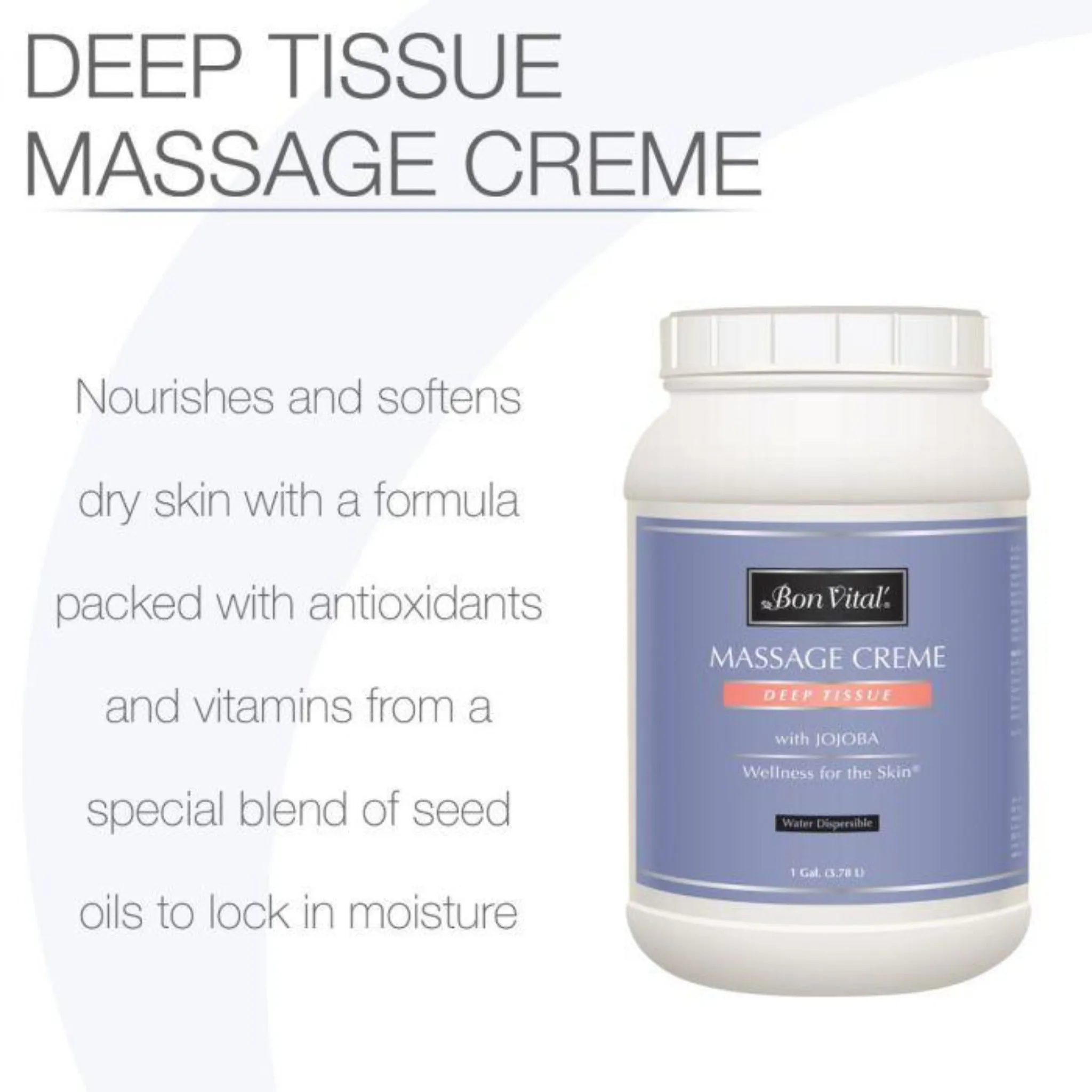 Bon Vital - Deep Tissue - Massage Cream - No Nut Oil