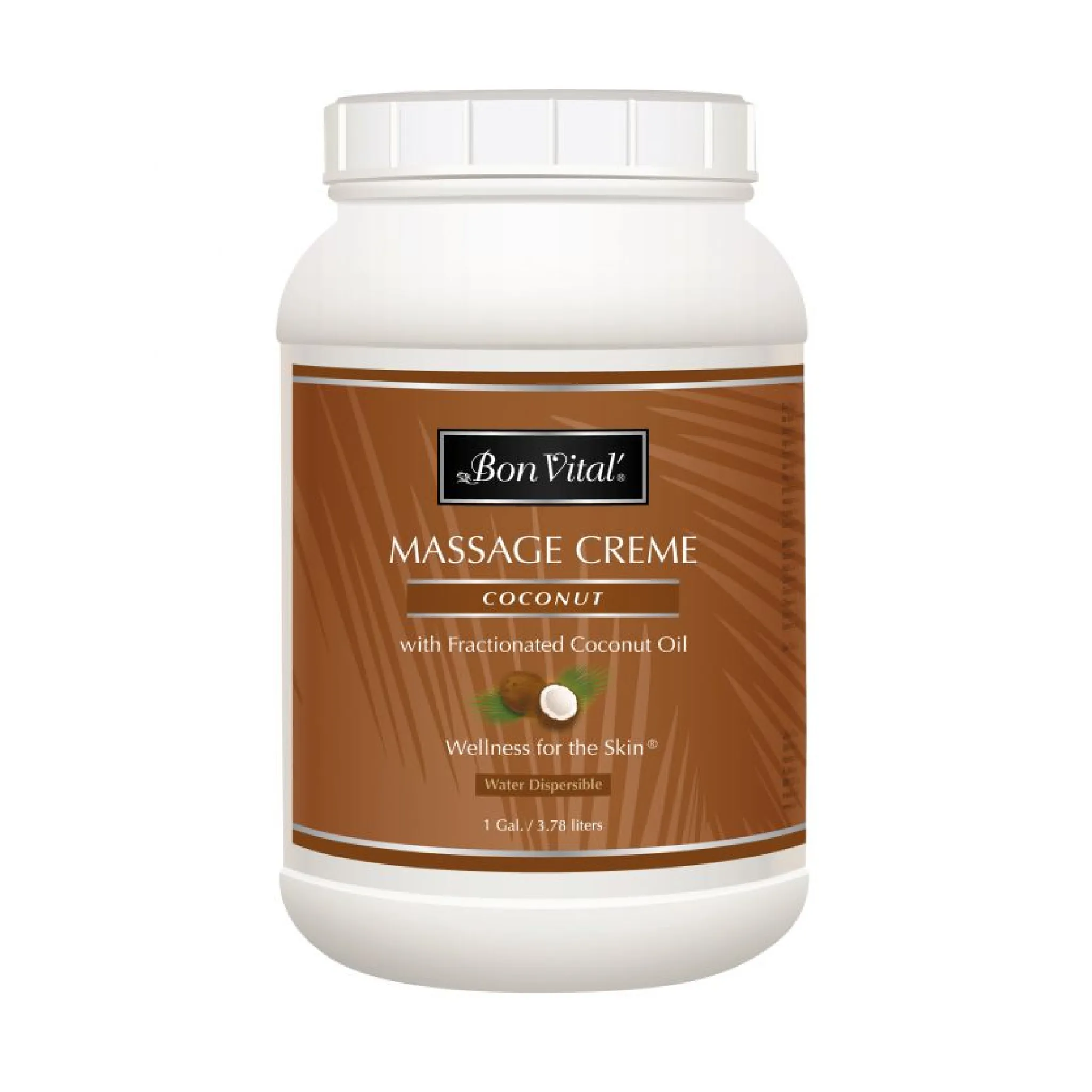 Bon Vital - Massage Cream - Coconut - 1 Gallon - Unscented