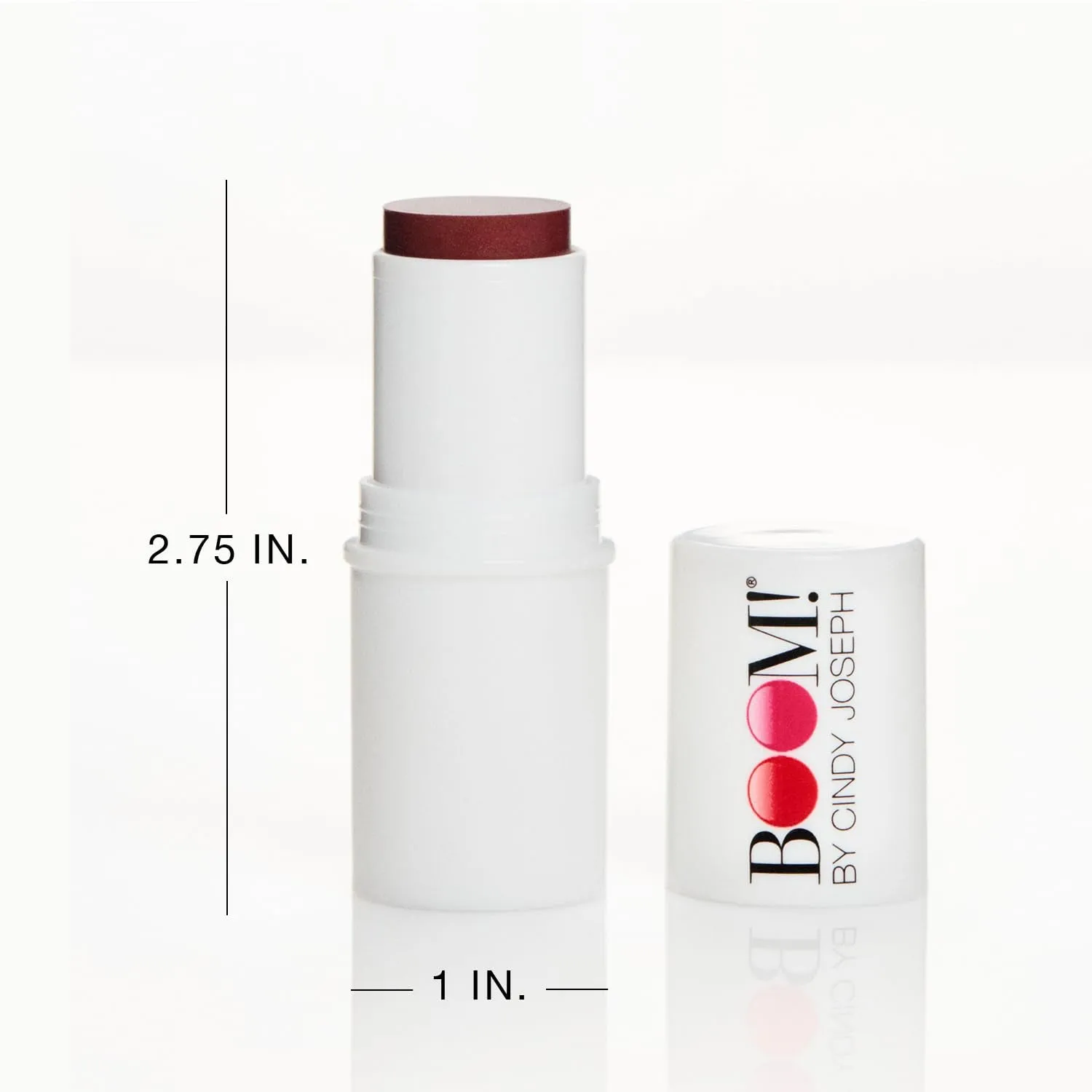 BOOM Beauty Boom Stick Berry: 3-In-1 Cream Blush Stick for Eyes, Lips & Cheek, Long-Wearing Blendable & Building Color Vegan Lipstick Pen for All Skin