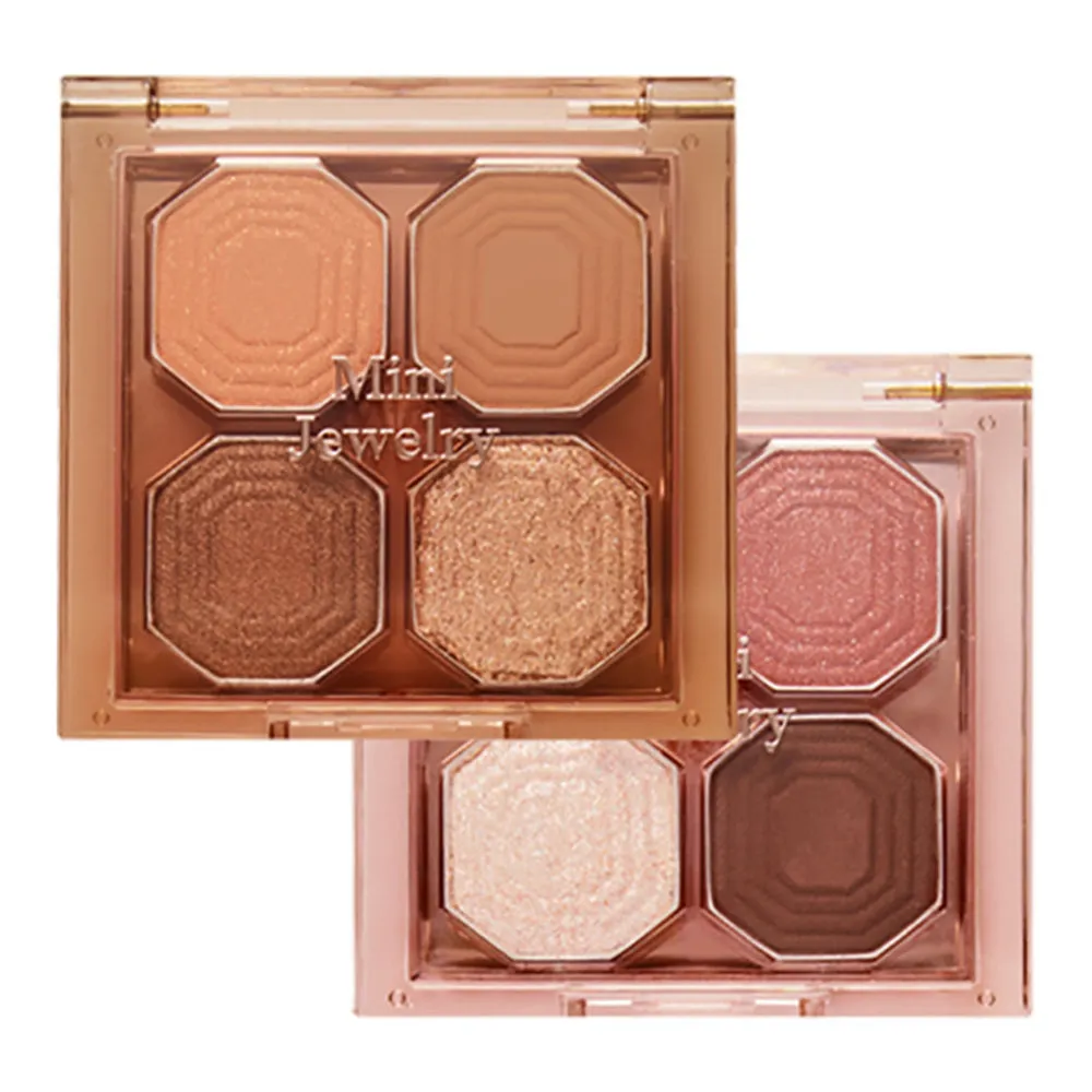 Brilliant gem four-color eye shadow pearlescent matte student daily earth tone parity make-up eye shadow palette