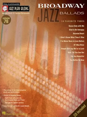 BROADWAY JAZZ BALLADS JAZZ PLAY ALONG BK/CD V76 (O/P)