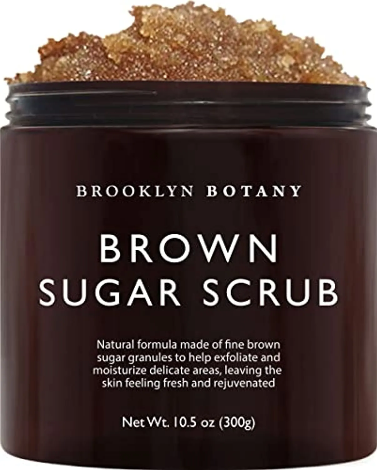 Brooklyn Botany Brown Sugar Body Scrub - Moisturizing and Exfoliating Body, Face, Hand, Foot Scrub - Fights Acne Scars, Stretch Marks, Fine Lines & Wrinkles, Great Gifts For Women & Men - 10.5 oz