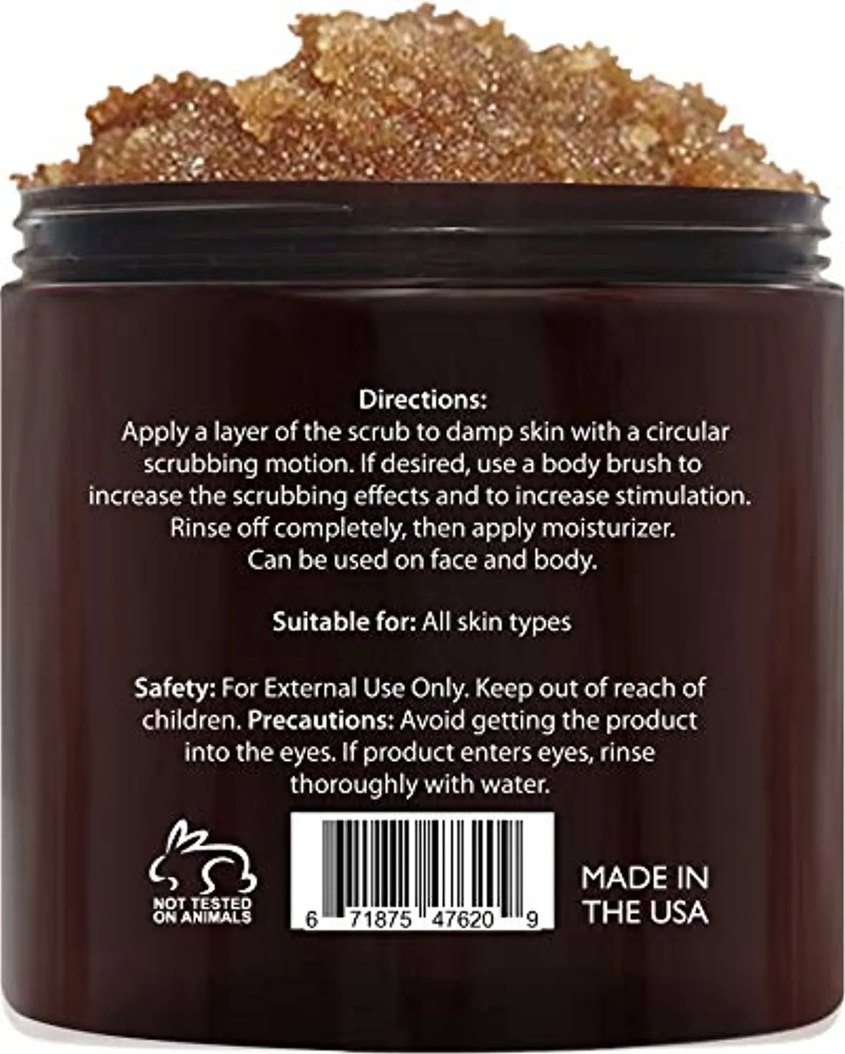 Brooklyn Botany Brown Sugar Body Scrub - Moisturizing and Exfoliating Body, Face, Hand, Foot Scrub - Fights Acne Scars, Stretch Marks, Fine Lines & Wrinkles, Great Gifts For Women & Men - 10.5 oz