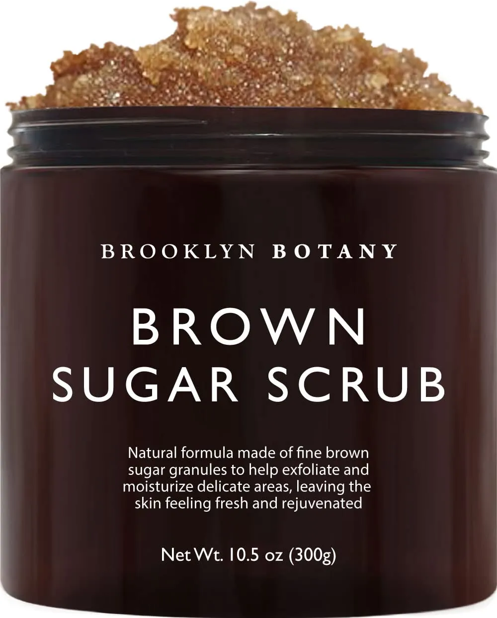Brooklyn Botany Brown Sugar Body Scrub - Moisturizing and Exfoliating Body, Face, Hand, Foot Scrub - Fights Acne Scars, Stretch Marks, Fine Lines & Wrinkles, Great Gifts For Women & Men - 10.5 oz