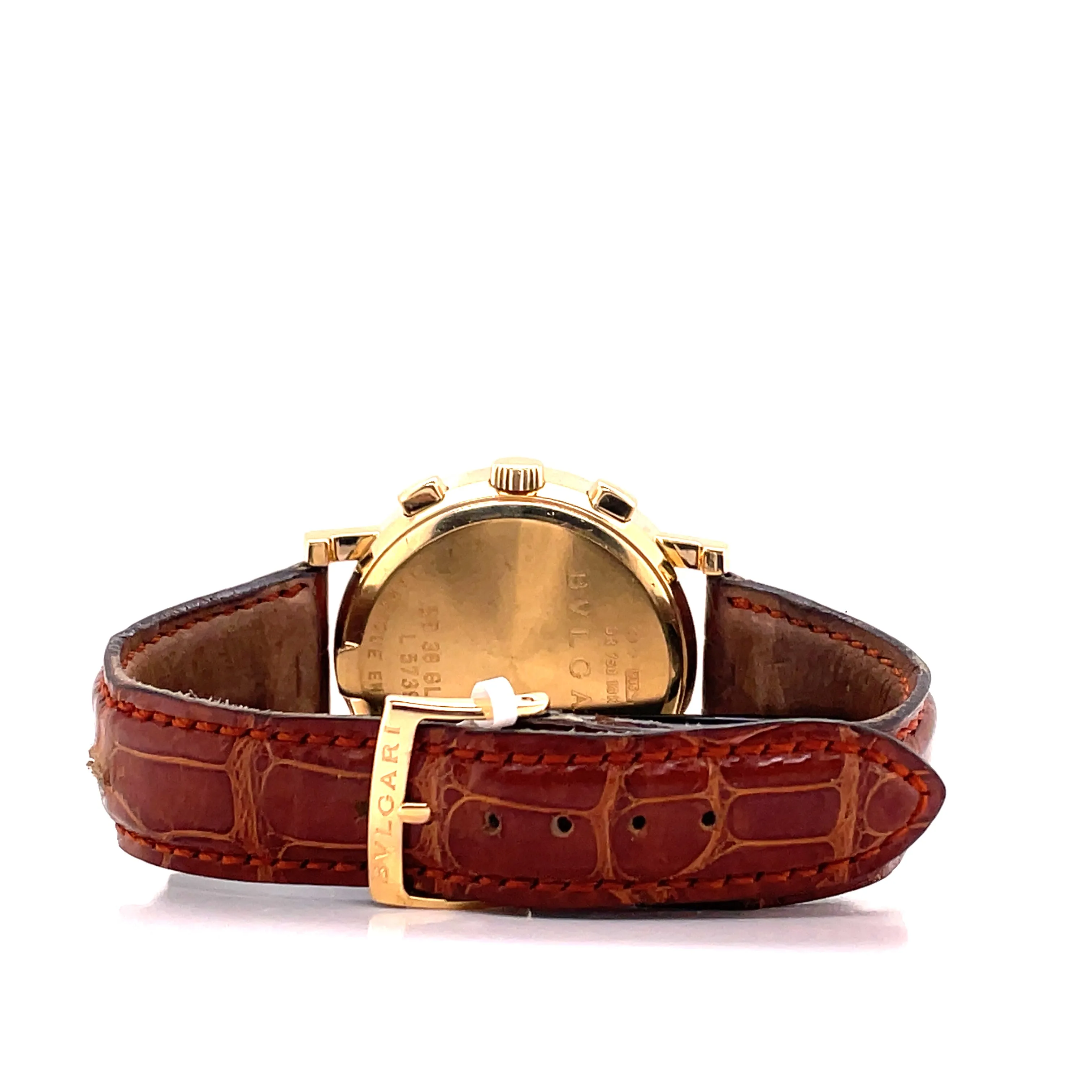 Bulgari Bvlgari Mens Automatic Chronograph Watch, BB 38 GL CH - 18K Gold