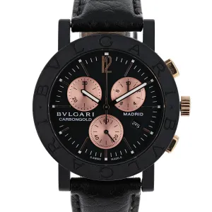 Bulgari Carbongold Madrid BB 38 CL CH Rose Gold & Carbon Bvlgari Quartz Chronograph 38 mm
