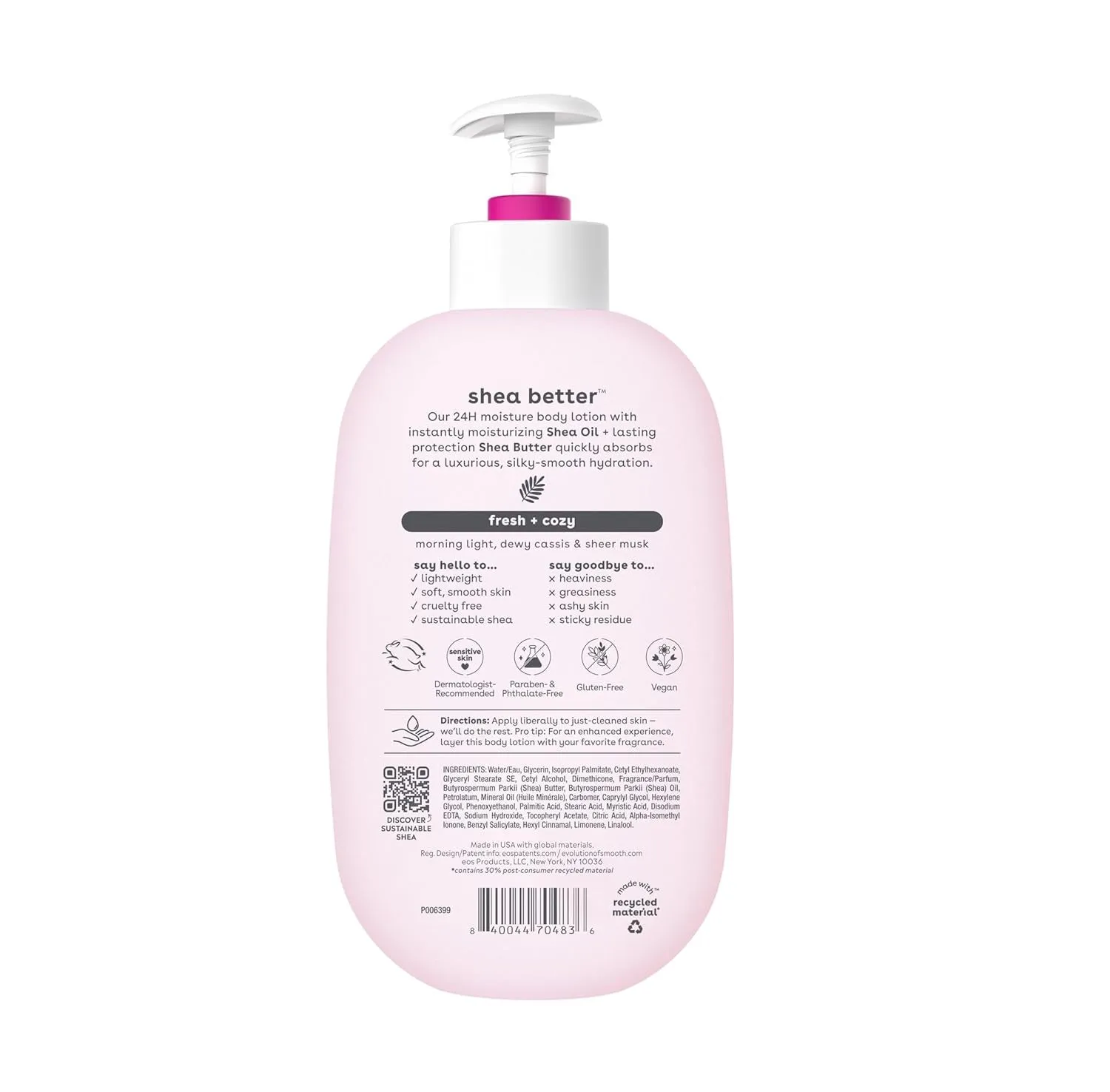 Bundle of  Shea Better Body Lotion & Hand Cream- Fresh & Cozy, 24-Hour Moisture Skin Care, Lightweight & Non-Greasy, Made with Natural Shea