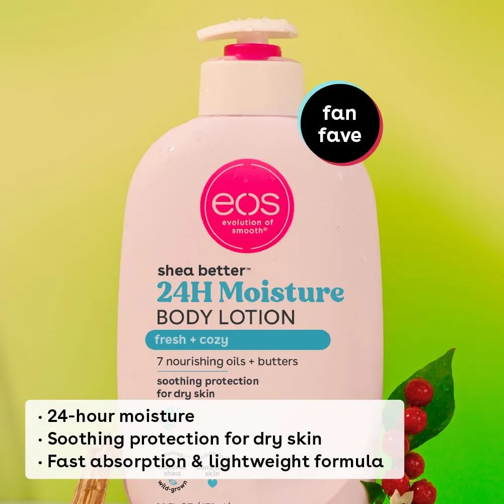 Bundle of  Shea Better Body Lotion & Hand Cream- Fresh & Cozy, 24-Hour Moisture Skin Care, Lightweight & Non-Greasy, Made with Natural Shea