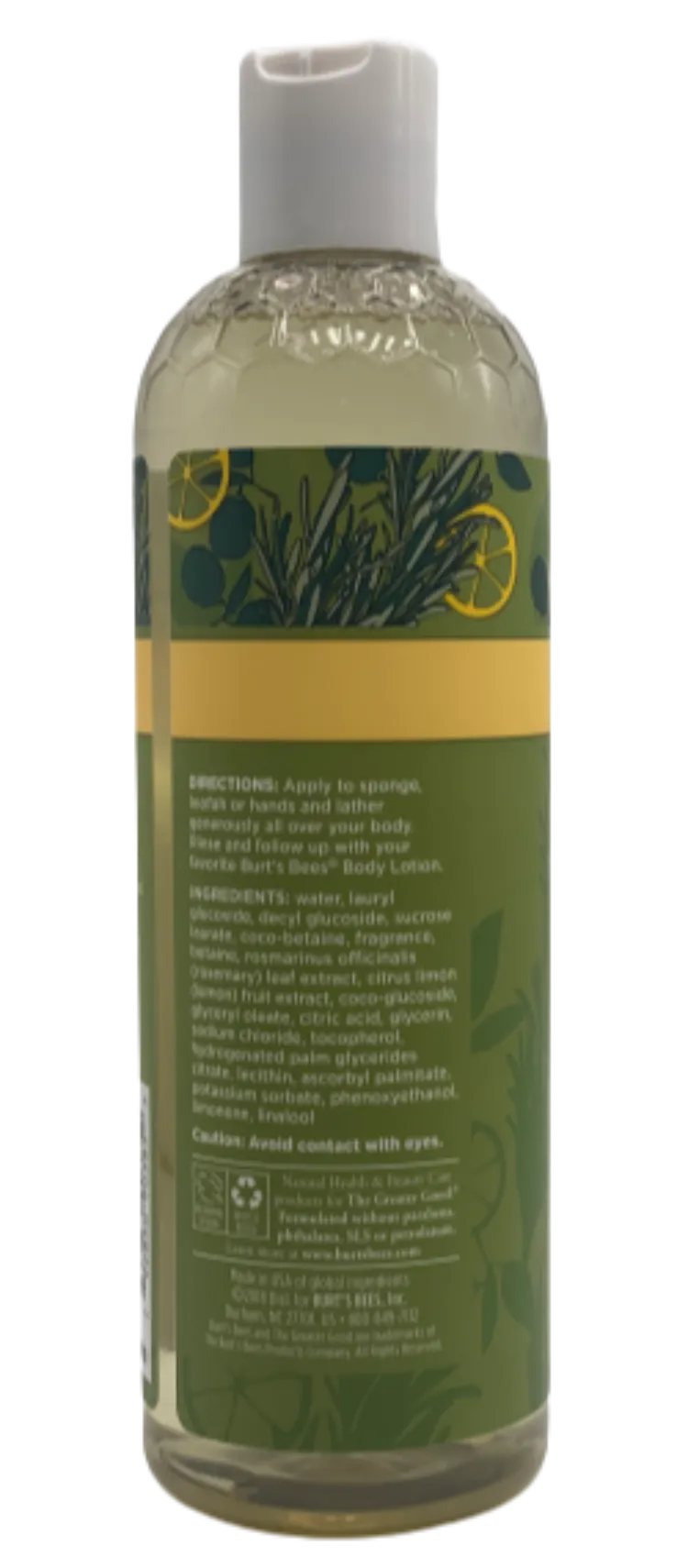 Burt's Bees Rosemary & Lemon Body Wash 12 oz