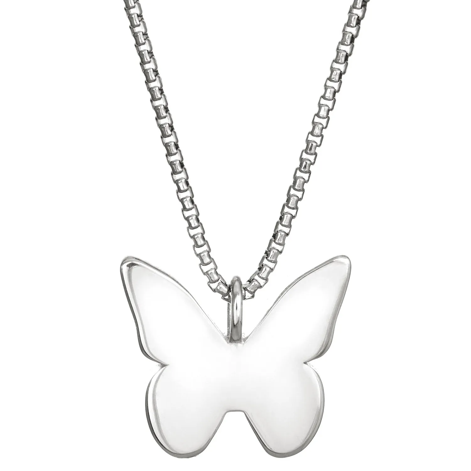 Butterfly Cremation Necklace in Sterling Silver