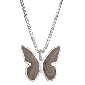 Butterfly Cremation Necklace in Sterling Silver