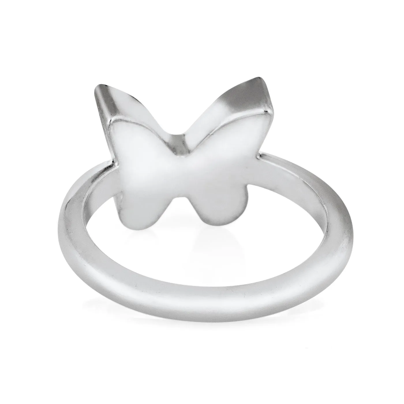 Butterfly Cremation Ring in 14K White Gold