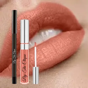 By The Clique Premium Matte Lip Kit | Soft Peach Tinted Nude | Sun Kissed