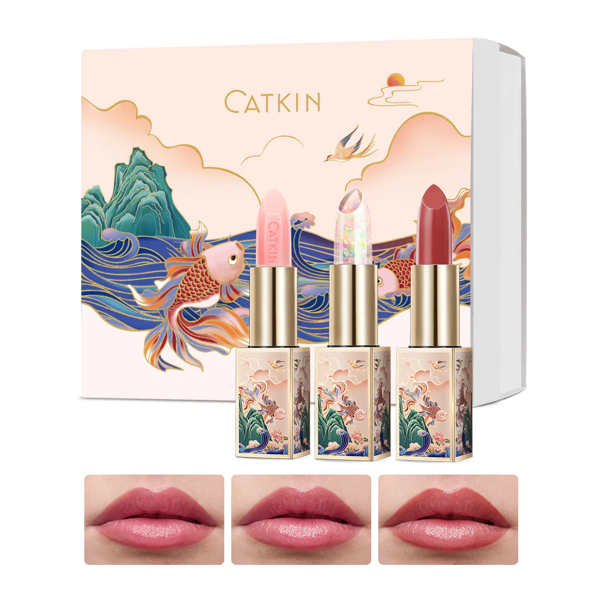 CATKIN Lip Care Gift Set 3pcs Lip Balms Set