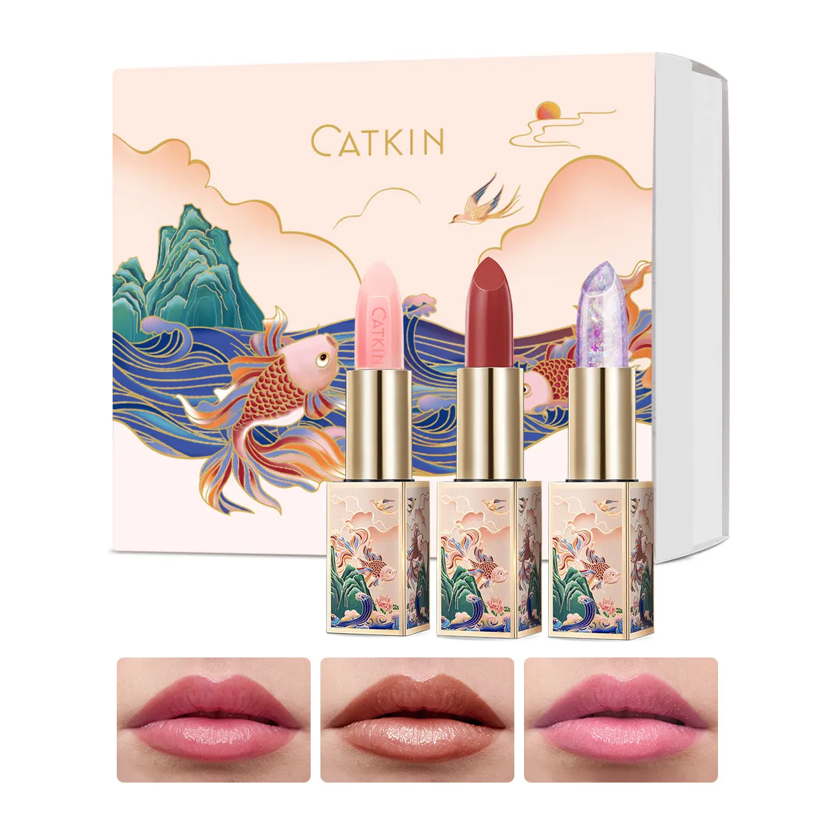 CATKIN Lip Care Gift Set 3pcs Lip Balms Set
