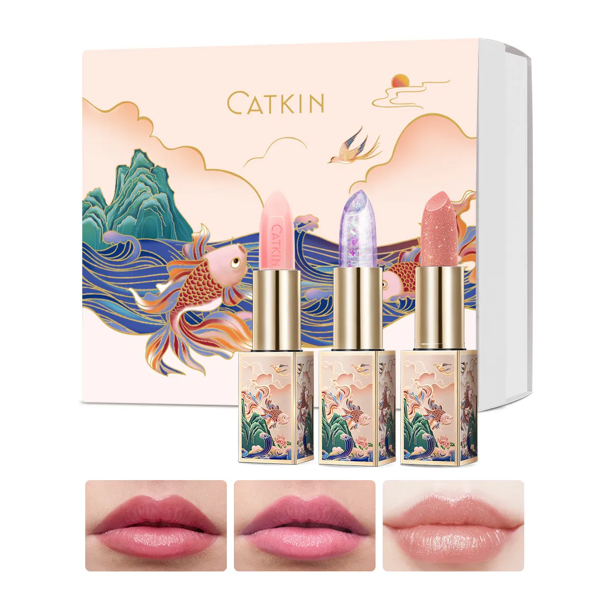 CATKIN Lip Care Gift Set 3pcs Lip Balms Set