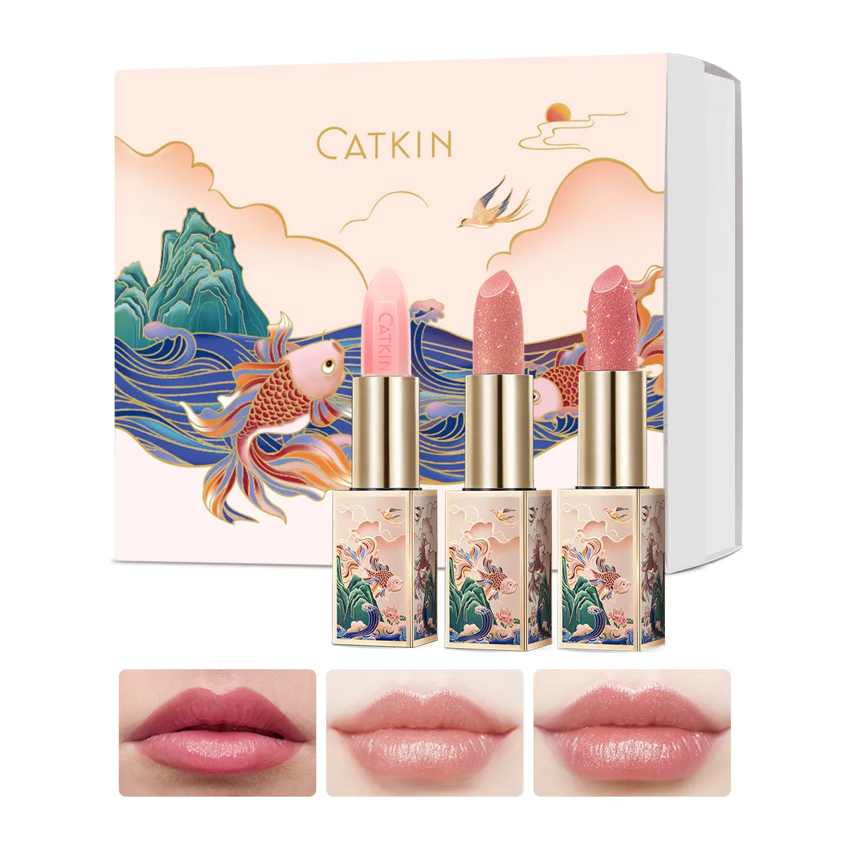 CATKIN Lip Care Gift Set 3pcs Lip Balms Set