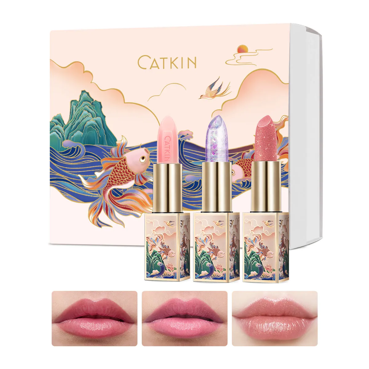CATKIN Lip Care Gift Set 3pcs Lip Balms Set
