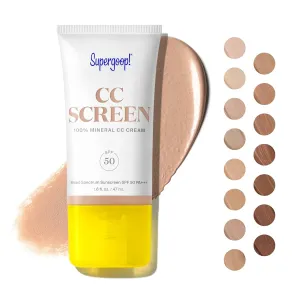 CC Screen - SPF 50 PA     CC Cream, 100% Mineral Color-Corrector & Broad Spectrum Sunscreen - Tinted Moisturizer, Concealer & Buildable Coverage Foundation - 1.6 Fl Oz