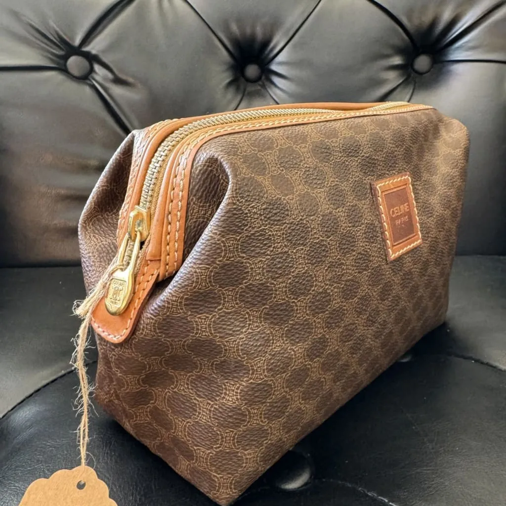Celine Vintage Macadam Makeup Pouch