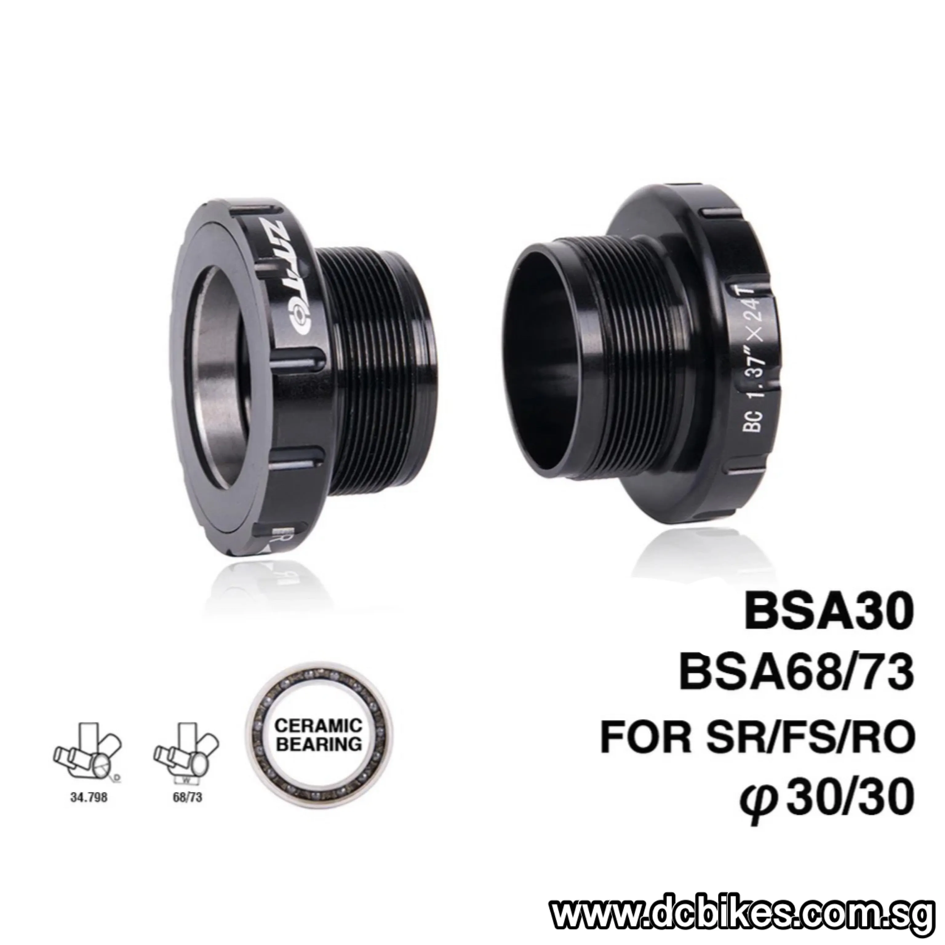 Ceramic 30mm BSA30 68/73mm Threaded Bottom Bracket BB|Tool