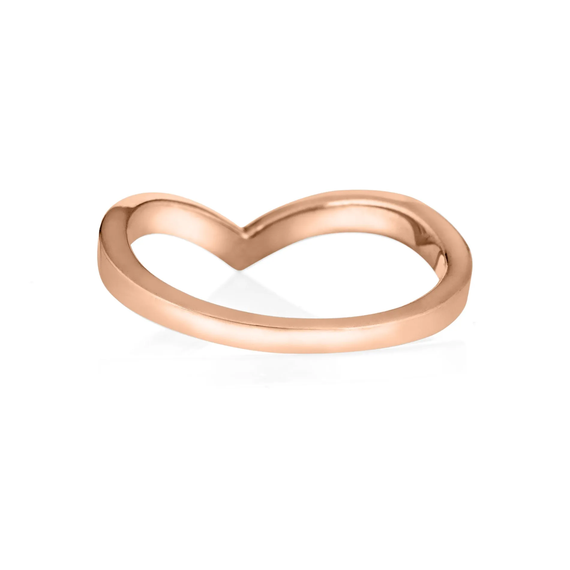 Chevron Cremation Ring in 14K Rose Gold