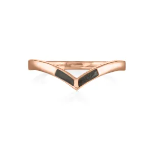 Chevron Cremation Ring in 14K Rose Gold