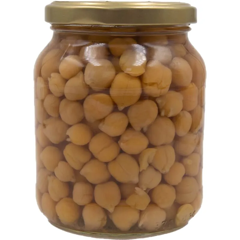 Chickpeas in jar organic