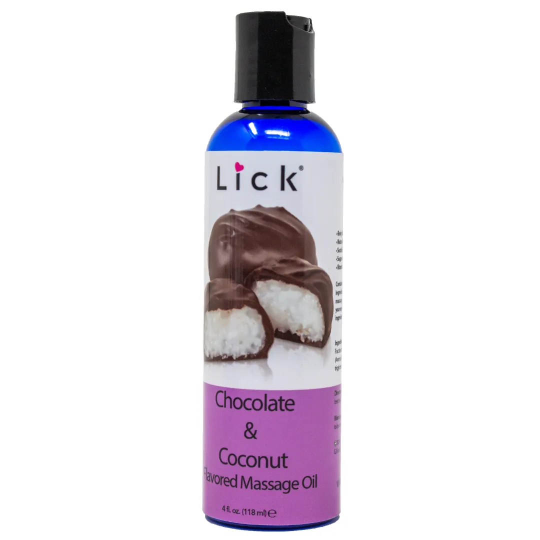 Chocolate and Coconut Flavored Massage Oil