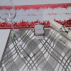 Christmas Table Setting for 10 in Silver