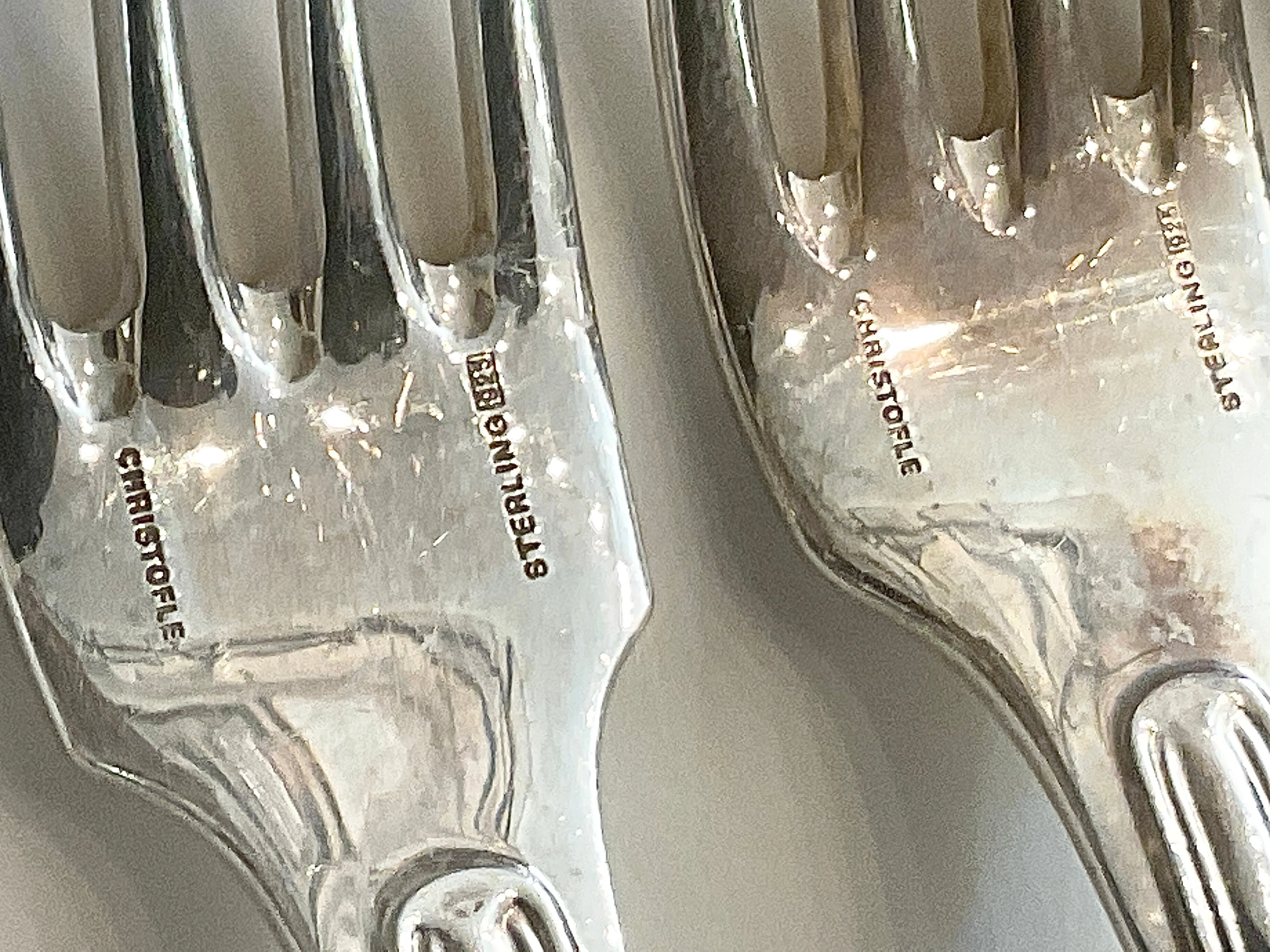 CHRISTOFLE OF FRANCE CHINON STERLING SILVER SET of 20 pcs.