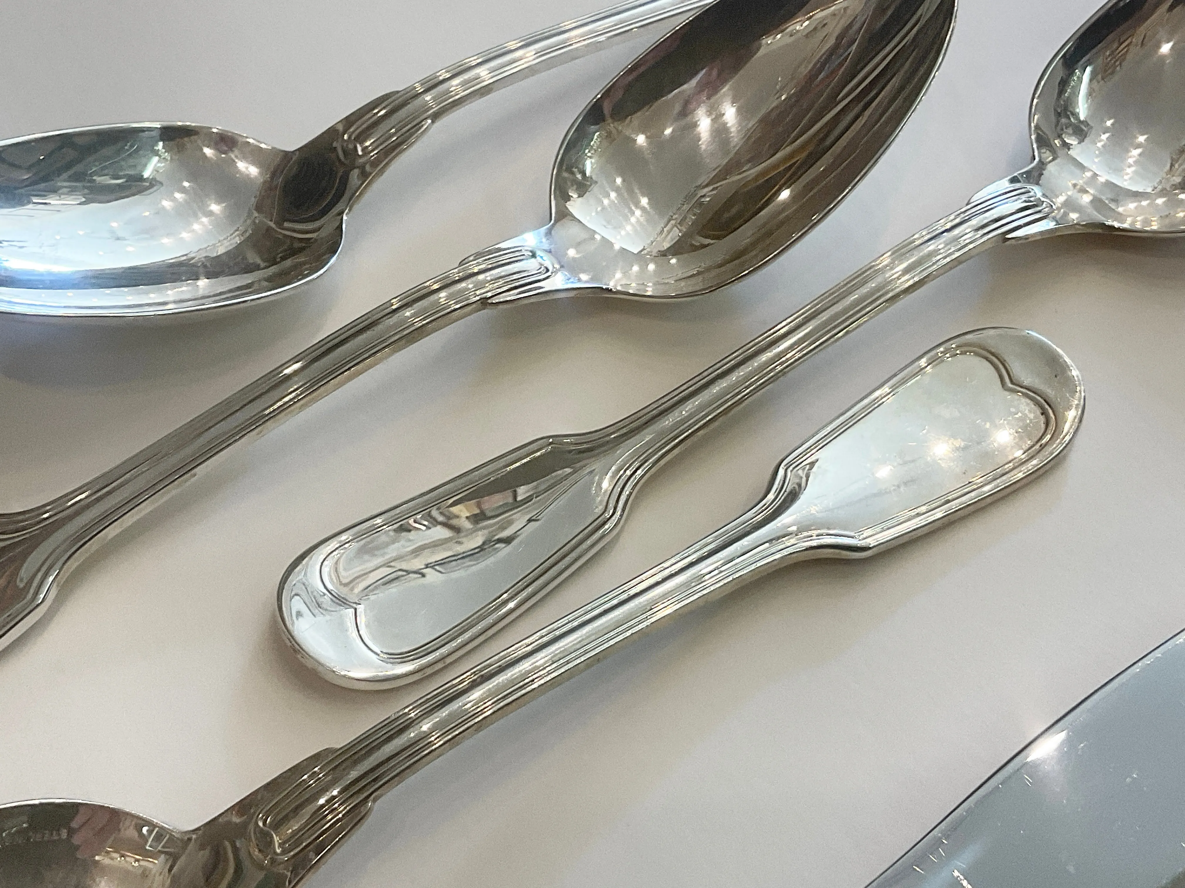 CHRISTOFLE OF FRANCE CHINON STERLING SILVER SET of 20 pcs.