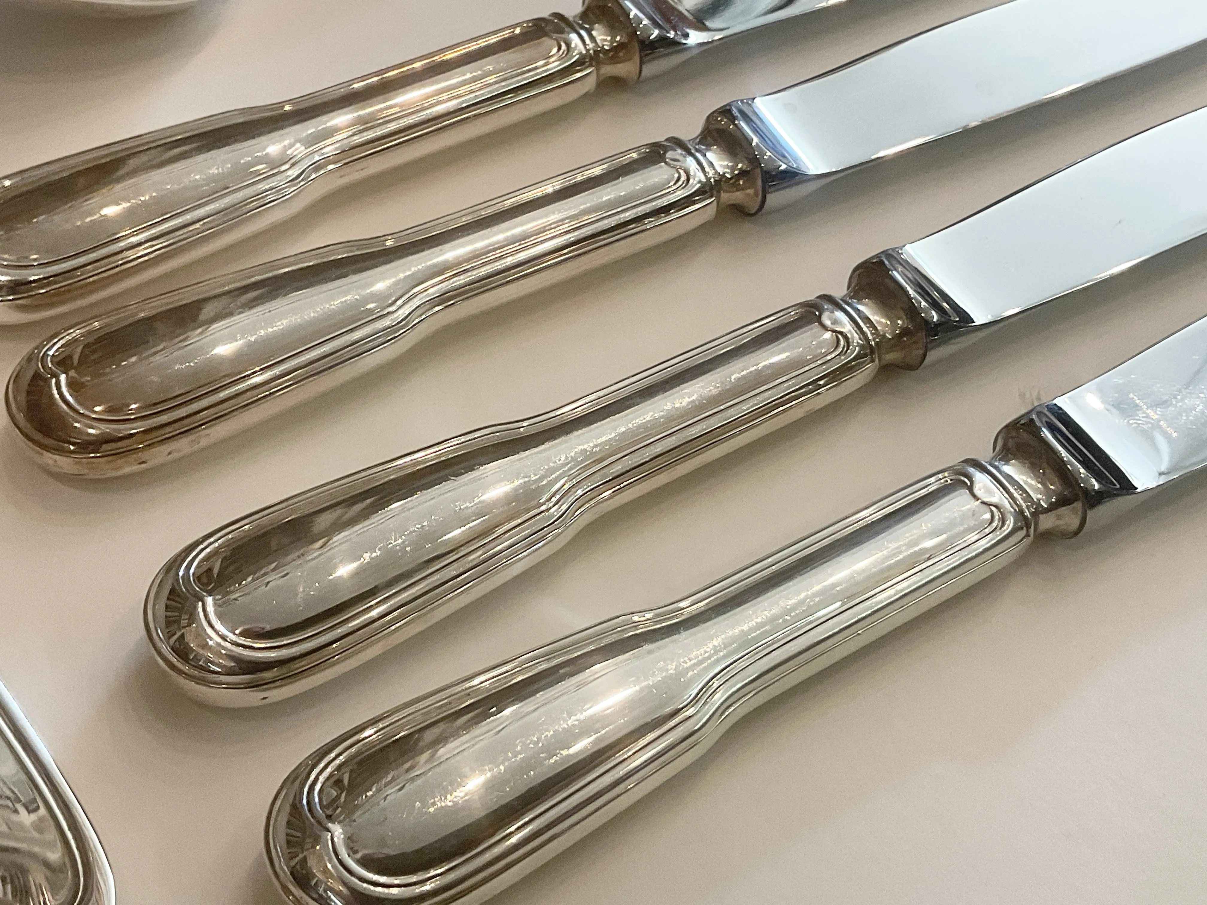CHRISTOFLE OF FRANCE CHINON STERLING SILVER SET of 20 pcs.