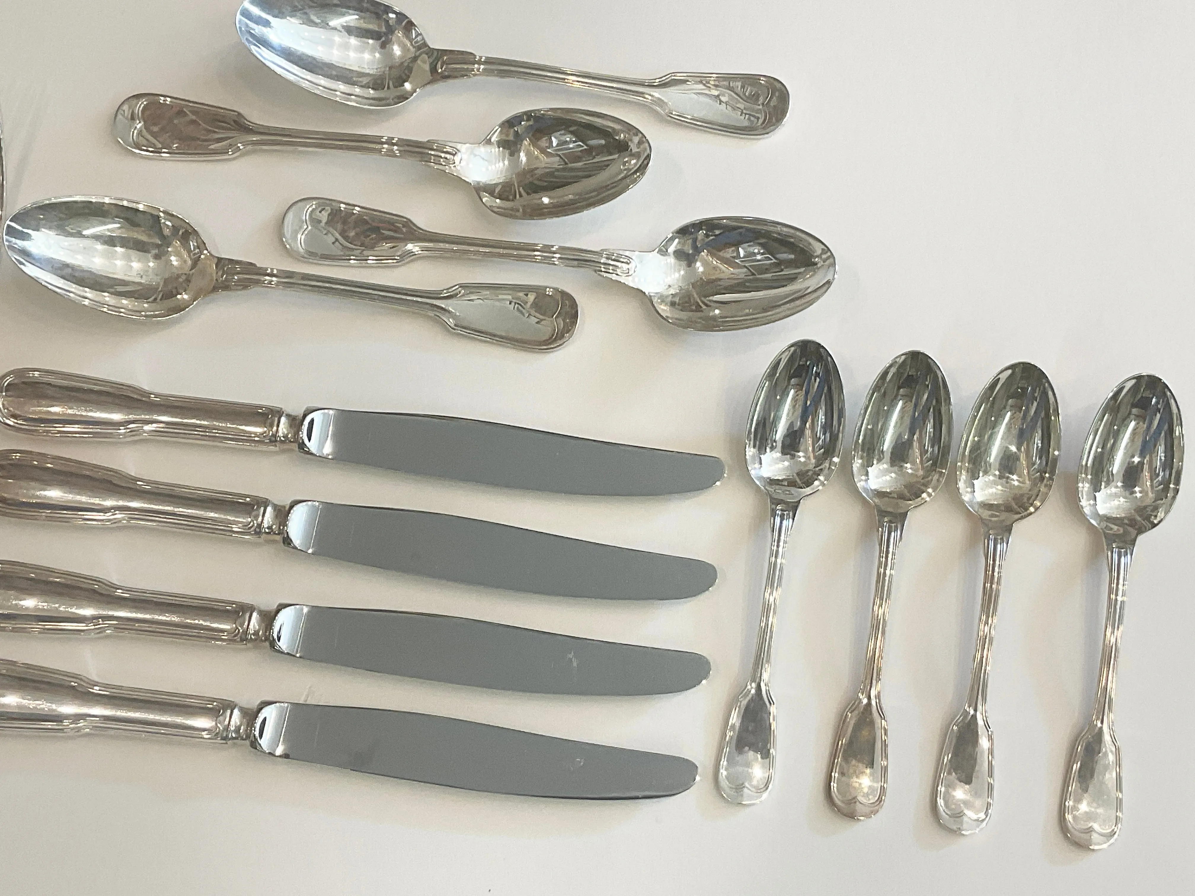 CHRISTOFLE OF FRANCE CHINON STERLING SILVER SET of 20 pcs.