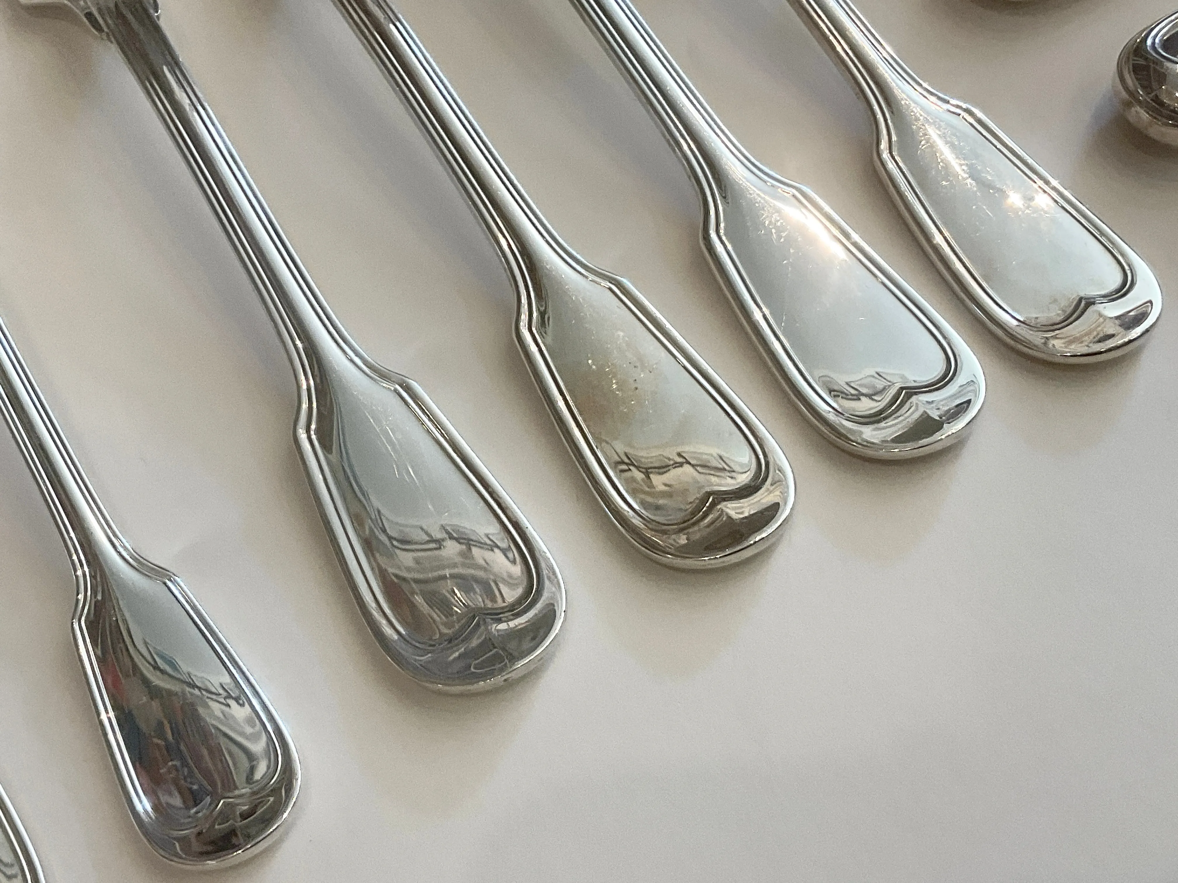 CHRISTOFLE OF FRANCE CHINON STERLING SILVER SET of 20 pcs.