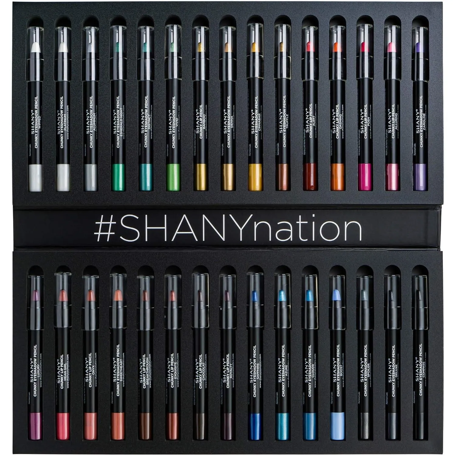 Chunky Eyeshadow Pencils Lip Liner, Eyeliner, Eye Pencils - Multi-Use Chunky Pencils for Eye Shadow, Lip Makeup, Lipstick with Vitamin E and Aloe Vera - Premium Packaging - Set of 30 Colors