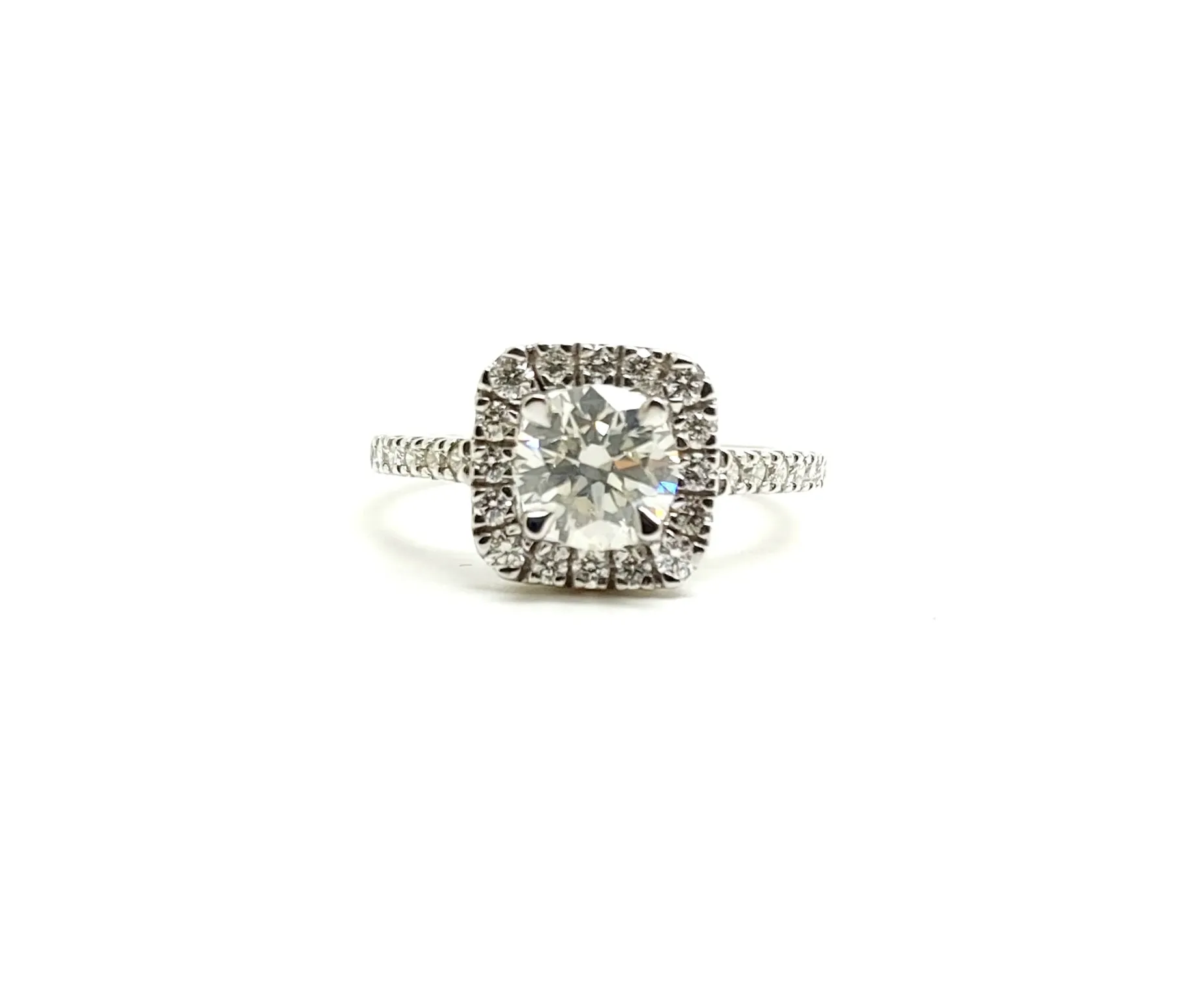 Classic Halo Diamond Engagement Ring