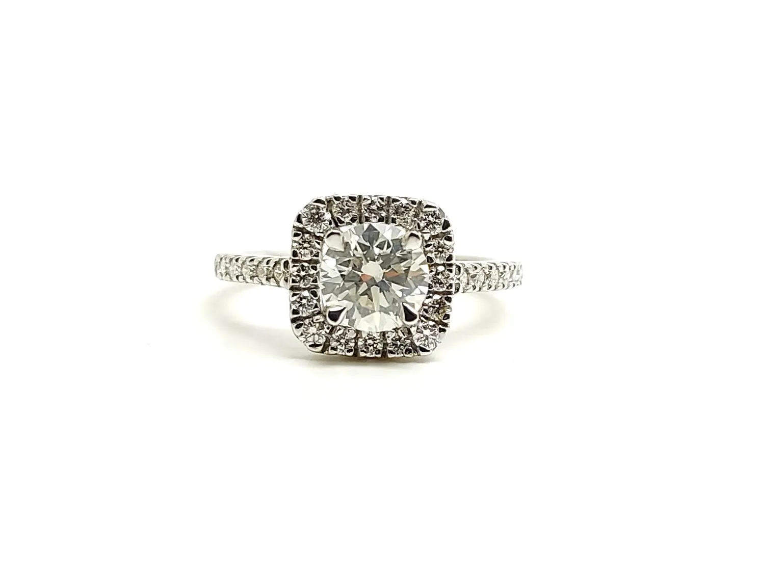 Classic Halo Diamond Engagement Ring