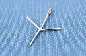 Claw 3 Prong Raw Stone Pendant Blank Silver