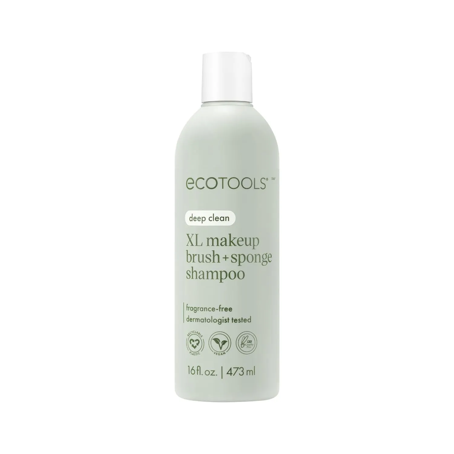 Cleanser Shampoo for Makeup Brush/Sponge/Puffs, Remove Makeup & Impurities, Fragrance-Free, No Harsh Chemicals, Vegan & Cruelty-Free, 6 Fl.Oz./177 Ml, 1 Count