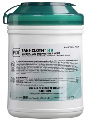 Clini-Tech Ii Disinfectant Wipe, 6" X 7", 160/Tb