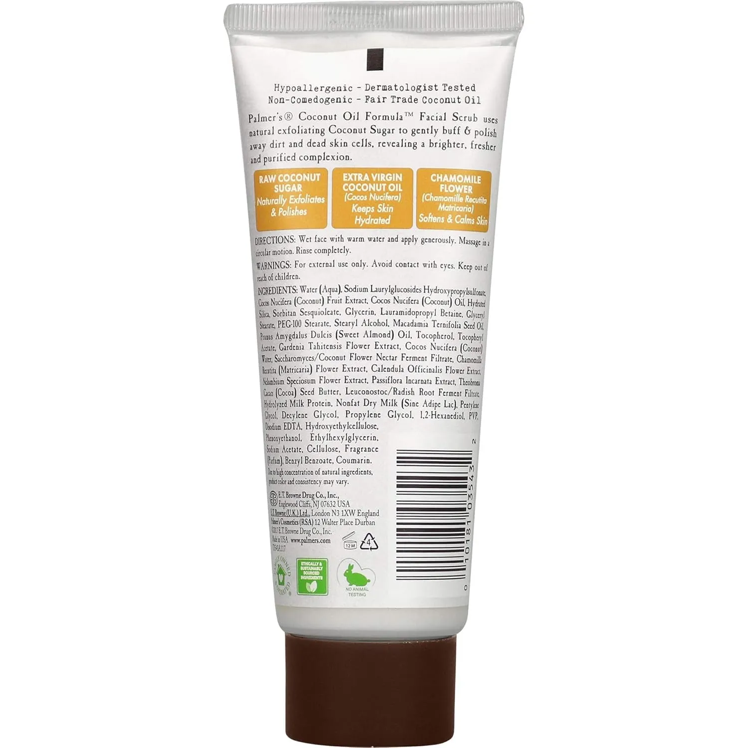 Coconut Oil Formula Coconut Sugar Facial Scrub Exfoliator, Face Scrub to Gently Exfoliate Away Dirt and Dead Skin Cells with Chamomile to Soften & Calm, 3.17 Ounces (Pack of 1)