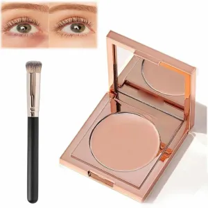 Colored Clay Undereye Corrector,Under Eye Concealer,Under Eye Corrector for Dark Circles with Brush,Used to Cover Dark Circles and Facial Blemishes (#1 Light-Medium Peach)