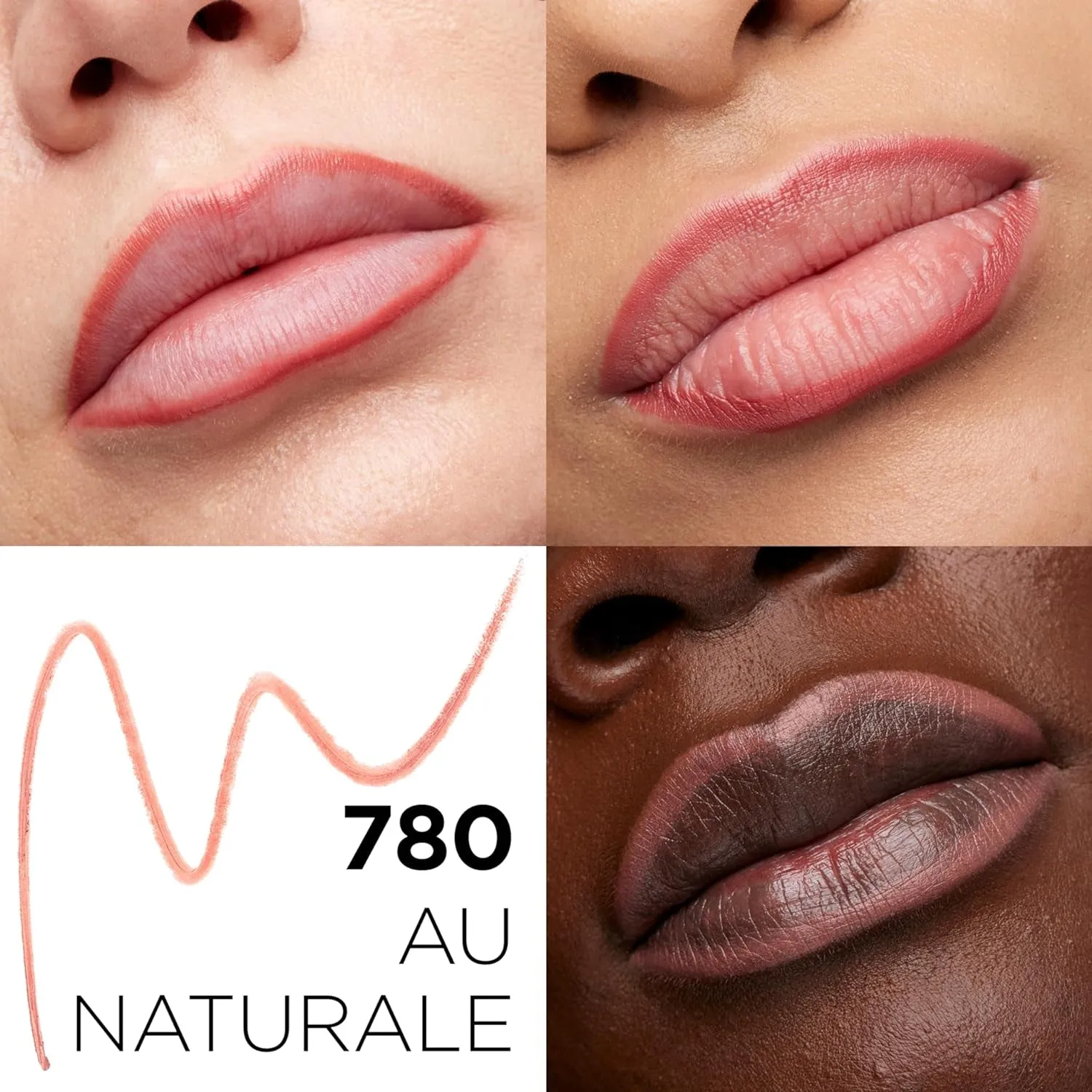 Colour Riche Lip Liner Pencil, Creamy Lip Liner with Omega 3 and Vitamin E, 780 Au Naturale (Soft Neutral Beige)