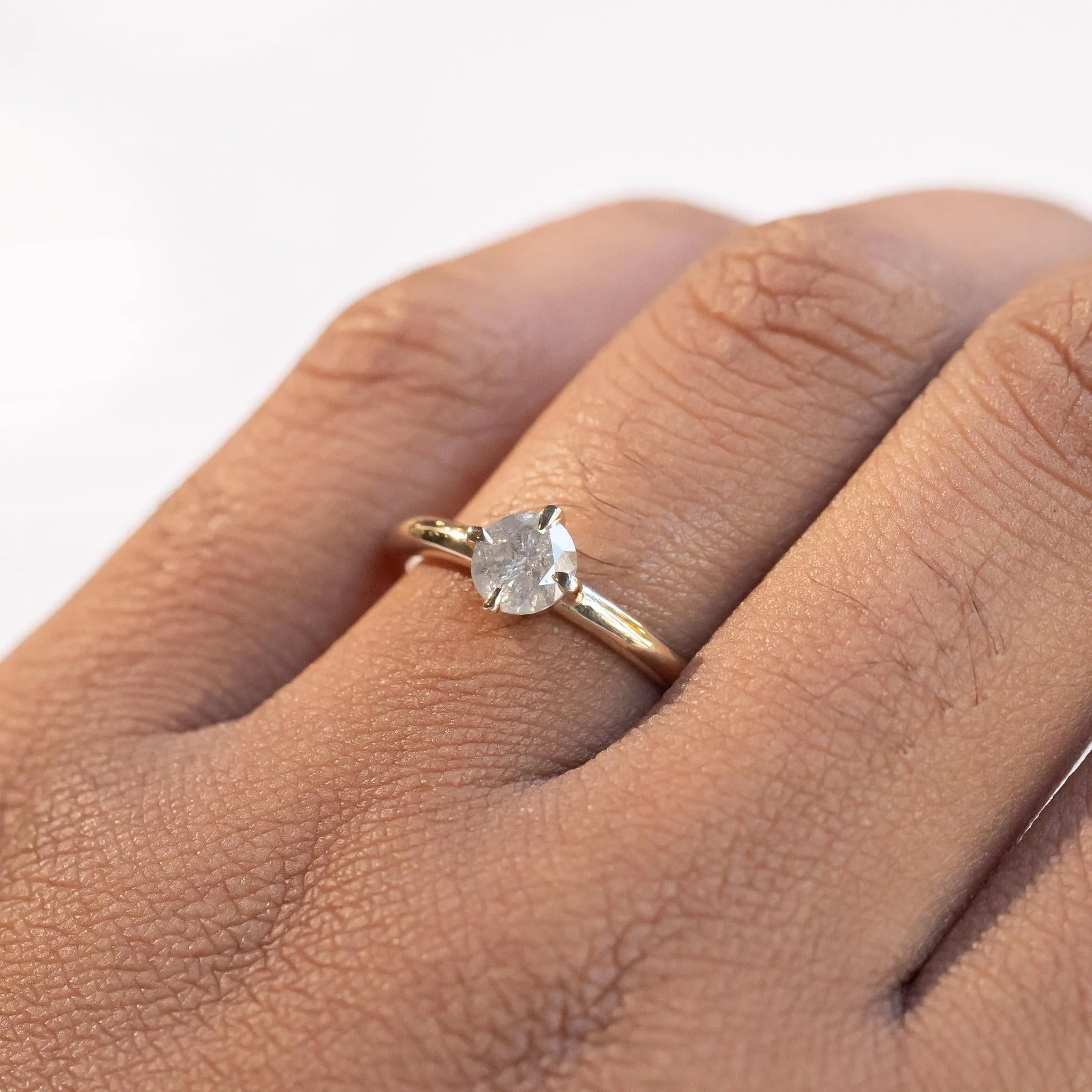 Compass-Set Icy Diamond Ring in 14k Yellow Gold No.2