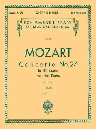Concerto No. 27 in Bb, K.595 (Piano Duet)