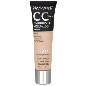 Continuous Correction Tone-Evening CC Cream Foundation SPF 50 , Full Coverage Foundation Makeup & Color Corrector, Oil-Free