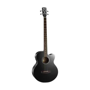 Cort AB850F-BK Acoustic Bass Guitar w/Bag, Black